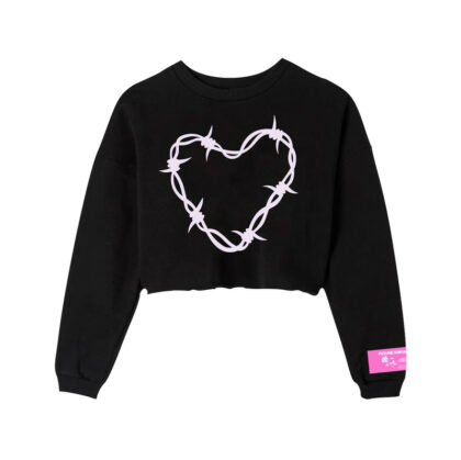 Barbwire Heart Crop Sweatshirt
